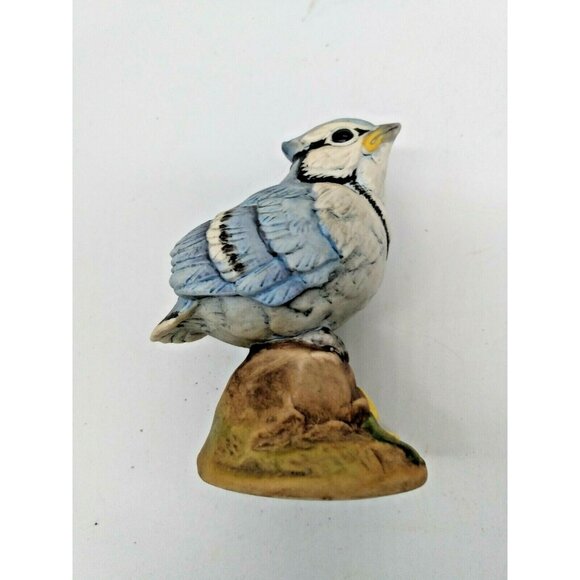 ANDREA SADEK Blue Jay figurine porcelain with Glass Eyes - Blue Jay #6350 - Picture 11 of 11